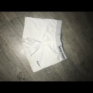 White nike pro spandex